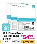 Game Pen + Gear 100 Pages Exam Pad Punched 3 Pack 642782 offer
