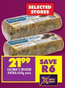 Shoprite Fatima's frozen patha offer