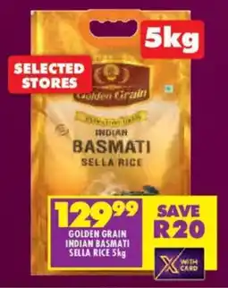Shoprite Golden grain indian basmati sella rice offer