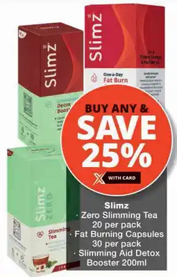 Checkers Slimz Zero Slimming Tea/ Fat Burning Capsules/ Slimming Aid Detox Booster offer