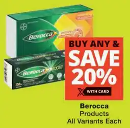 Checkers Berocca Products All Variants offer