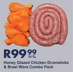 President Hyper Honey Glazed Chicken Drumsticks & Braai Wors Combo Pack offer