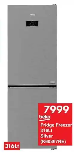 President Hyper Beko Fridge Freezer Silver offer