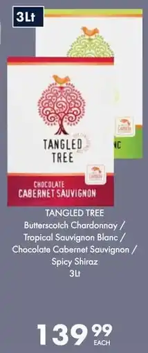 President Hyper Tangled Tree Butterscotch Chardonnay/ Tropical Sauvignon Blanc/ Chocolate Cabernet Sauvignon/ Spicy Shiraz offer