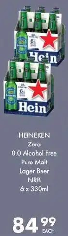President Hyper Heineken Zero 0.0 Alcohol Free Pure Malt Lager Beer NRB offer