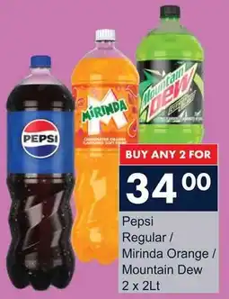 President Hyper Pepsi Regular/ Mirinda Orange/ Mountain Dew offer