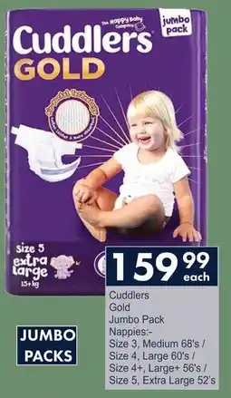 President Hyper Cuddlers Gold Jumbo Pack Nappies offer