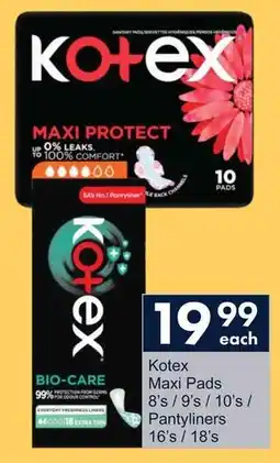 President Hyper Kotex Maxi Pads/ Pantyliners offer