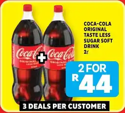 Usave Coca-cola original taste less sugar soft drink offer
