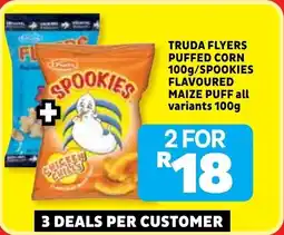 Usave Truda flyers puffed corn/ spookies flavoured maize puff offer