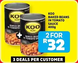 Usave Koo baked beans in tomato sauce offer
