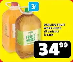 Usave Darling fruit worx juice offer