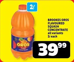 Usave Brookes oros flavoured squash concentrate offer
