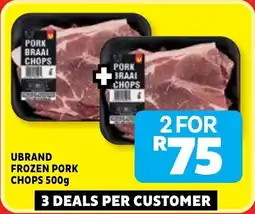 Usave Ubrand frozen pork chops offer