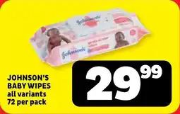 Usave Johnson's baby wipes offer