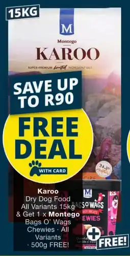 Checkers Karoo Dry Dog Food All Variants offer
