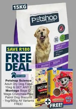 Checkers Petshop Science Adult Dry Dog Food offer