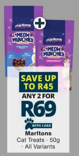 Checkers Marltons Cat Treats offer