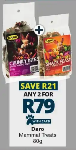Checkers Daro Mammal Treats offer