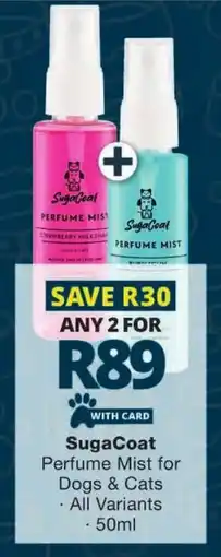 Checkers SugaCoat Perfume Mist for Dogs & Cats offer