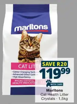 Checkers Marltons Cat Health Litter Crystals offer