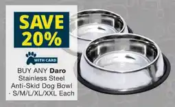 Checkers Daro Stainless Steel Anti-Skid Dog Bowl offer
