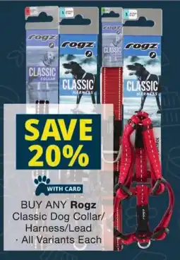 Checkers Rogz Classic Dog Collar/ Harness/ Lead offer