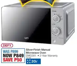 OK Furniture Defy Silver-Finish Manual Microwave Oven offer