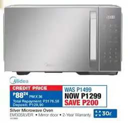 OK Furniture Midea Silver Microwave Oven offer