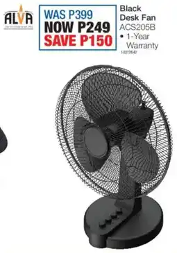 OK Furniture Alva Black Desk Fan offer