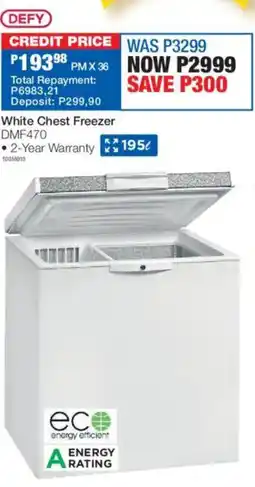 OK Furniture Defy White Chest Freezer offer