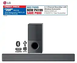 OK Furniture LG 4.1-Channel Soundbar with Wireless Subwoofer offer
