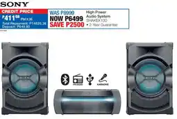 OK Furniture Sony High Power Audio System offer