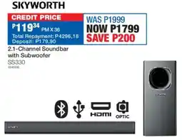 OK Furniture Skyworth 2.1-Channel Soundbar with Subwoofer offer
