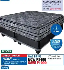OK Furniture Restonic Chiro-Zone Base Set offer