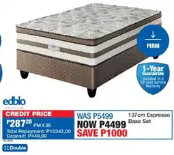 OK Furniture Edblo Espresso Base Set offer
