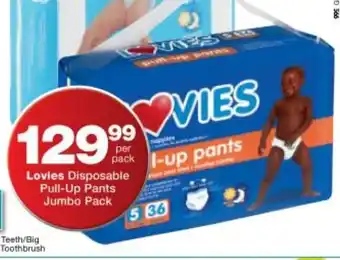 Checkers Lovies Disposable Pull-Up Pants Jumbo Pack offer