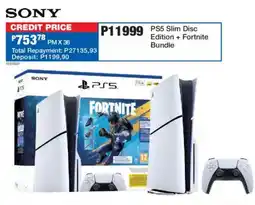 OK Furniture Sony PS5 Slim Disc Edition + Fortnite Bundle offer