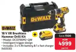 Makro Dewalt 18 V XR Brushless Hammer Drill Kit offer