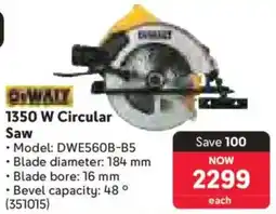 Makro Dewalt 1350 W Circular Saw offer