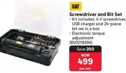 Makro CAT Screwdriver and Bit Set offer