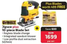 Makro Dewalt Jigsaw plus Blade Set offer
