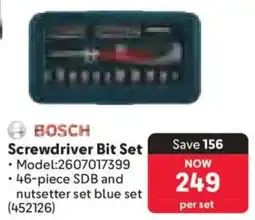 Makro Bosch Screwdriver Bit Set offer