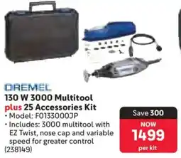 Makro Dremel 130 W 3000 Multitool plus 25 Accessories Kit offer
