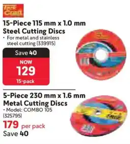 Makro Tork Craft Steel Cutting Discs offer