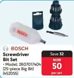 Makro Bosch Screwdriver Bit Set offer