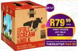 Take 'n Pay First choice uht milk offer