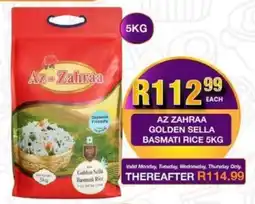 Take 'n Pay Az zahraa golden sella basmati rice offer