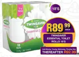 Take 'n Pay Twinsaver essential toilet rolls offer