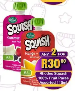 Take 'n Pay Rhodes Squash 100% Fruit Puree Assorted offer